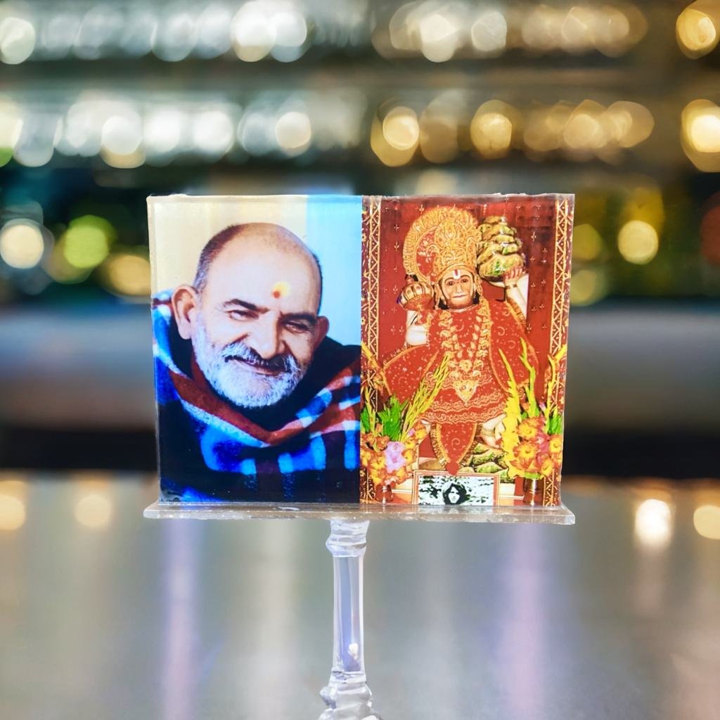 Neem karoli baba with salasar balaji acrylic photo